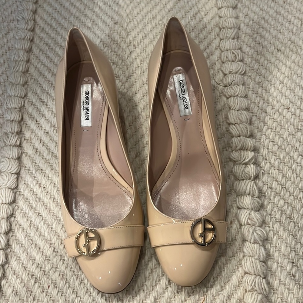 Giorgio Armani patent leather flats